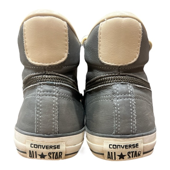 Converse X John Varvatos Zip Around Gray/Cream Leather HiTop Sneaker Men… - Picture 9 of 13